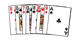 An unorganized hand of Bellot cards